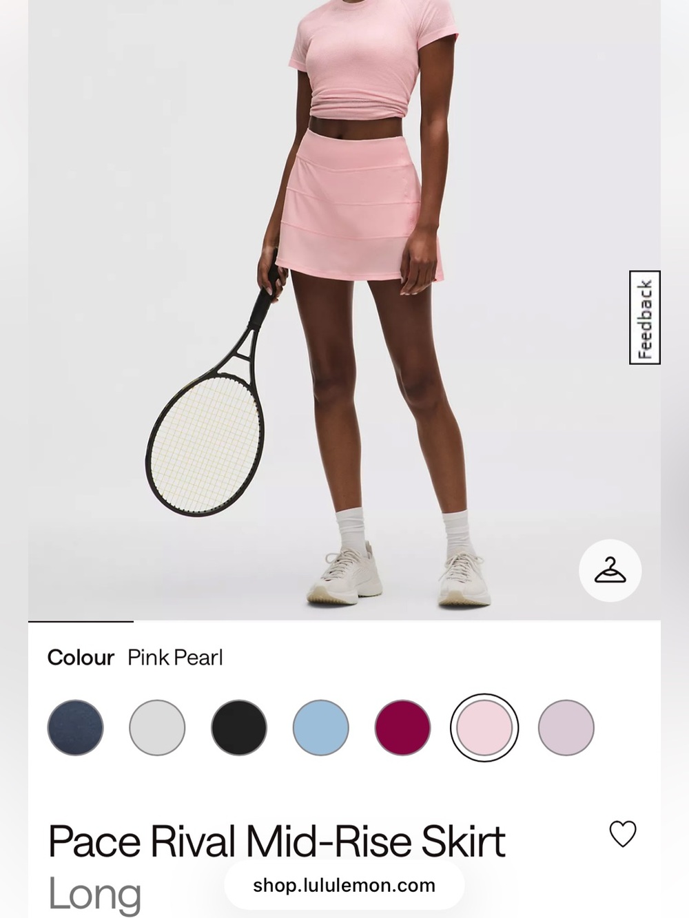 lululemon athletica Pink Pearl Athletic Mini Skirt